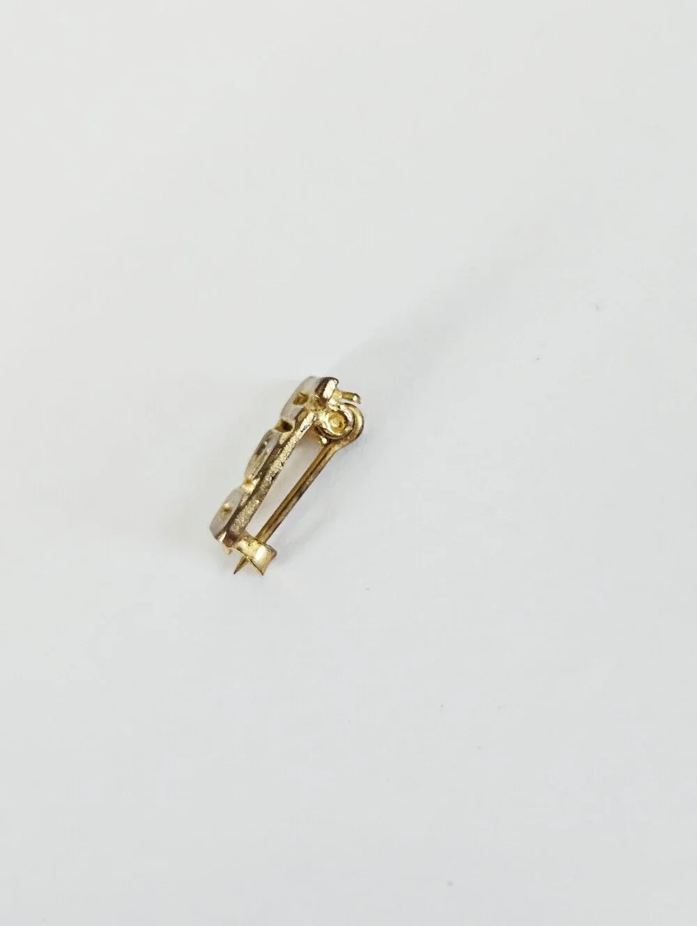 Vintage USO WWII United Service Organizations Gold-Plated Brass Small Lapel Pin